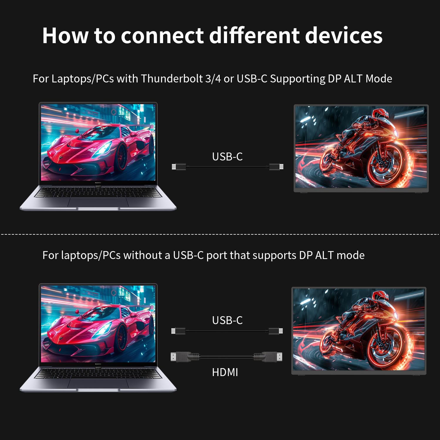 Przenośny monitor do gier 2,5K 120 Hz 16 cali 2560 x 1600 QHD 16:10 400 Nits HDR FreeSync Przenośny monitor z obudową głośnika, zewnętrzny wyświetlacz konsoli do gier PC