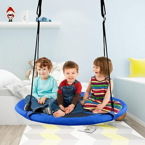 Miniatura 2 de Costzon Juego de tienda de campaña 2 en 1 para niños, silla colgante desmontable, hamaca nido para niños y niñas, niños al aire libre interior