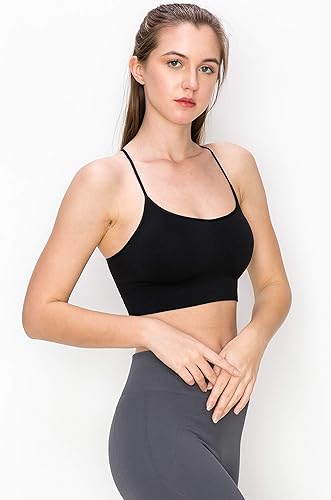 Miniatura 2 de Kurve - Brasier deportivo sin costuras y con almohadillas extraíbles para mujer, plataforma integrada, UPF 50+ (hecho en EUA)