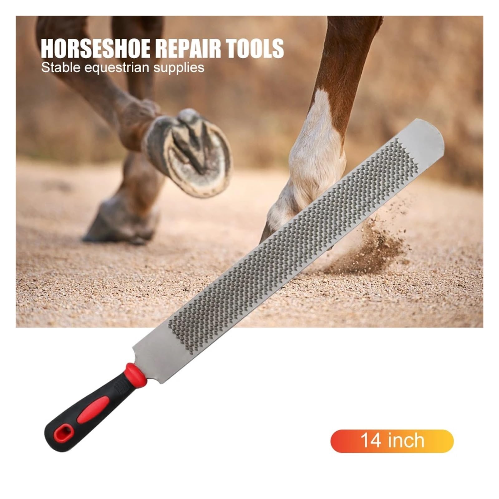 Lima A Ferro Di Cavallo Da 14 Pollici Forniture Equestri Raspa For Zoccoli File Rifilatura Maniscalco Strumenti Riparazione A