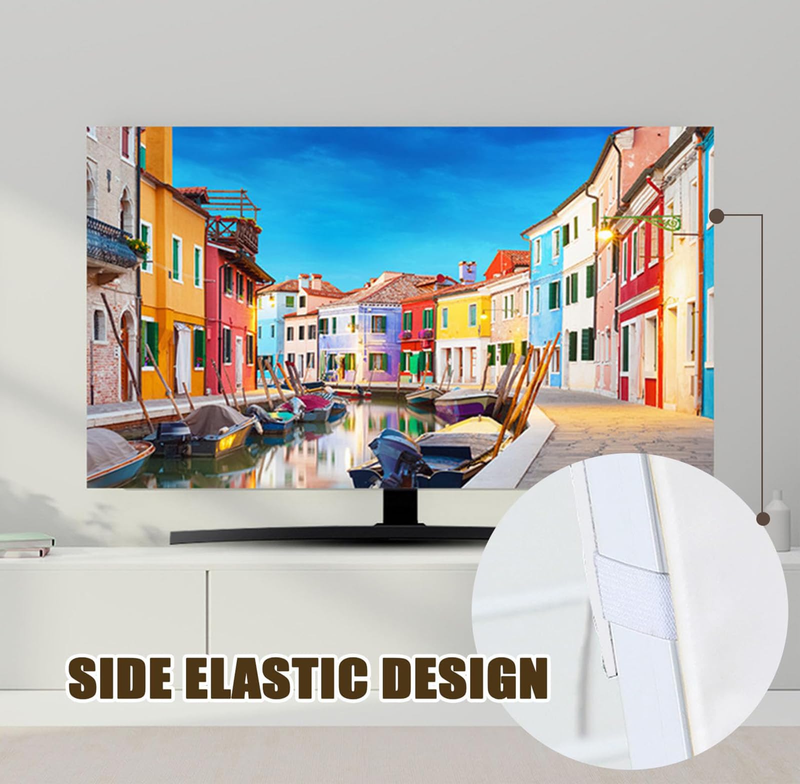 ,J,80in(188 * 110cm),Copertura Antipolvere per TV da Interni, Copertura per Televisore con Motivo Dipinto, Copertura Antipolvere per Display da Interni, Coperture per TV/PC