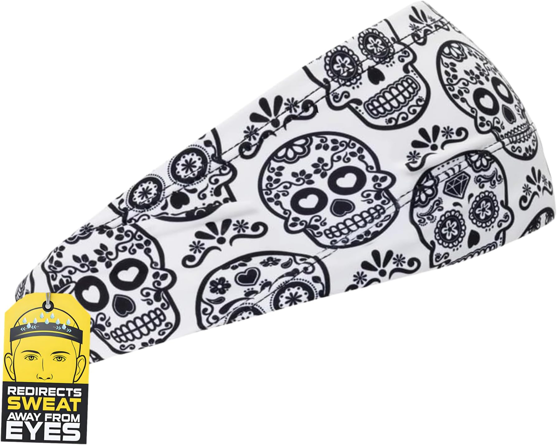 Halo Headband Bandit - 4" Wide Pullover Sweatband Running Headband Men Women Absorbent Soft Comfortable.Channels Sweat Out of Your Eyes Keeps Hair in Place No-Slip