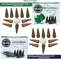 Vista 207 de TRUMIRI Incense Cones - Combo Pack of 20 Cone Incense - 10 Nag Champa + 10 Palo Santo - Insence Cones - Incense Cones Scented - Cone Incense Scents