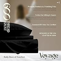 Vista 50 de MAYFAIR LINEN Twin XL Fitted Sheet Only - 100% Egyptian Cotton 600 Thread Count 16" Deep Pocket Fitted Sheet Twin XL, Cooling Sateen Elastic Bottom