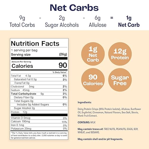 Vista 9 de Schoolyard Snacks Keto Cereal – Mantequilla de maní 0.55 oz de proteína, bajo en carbohidratos, bajo en azúcar, bajo en calorías Sin gluten, sin