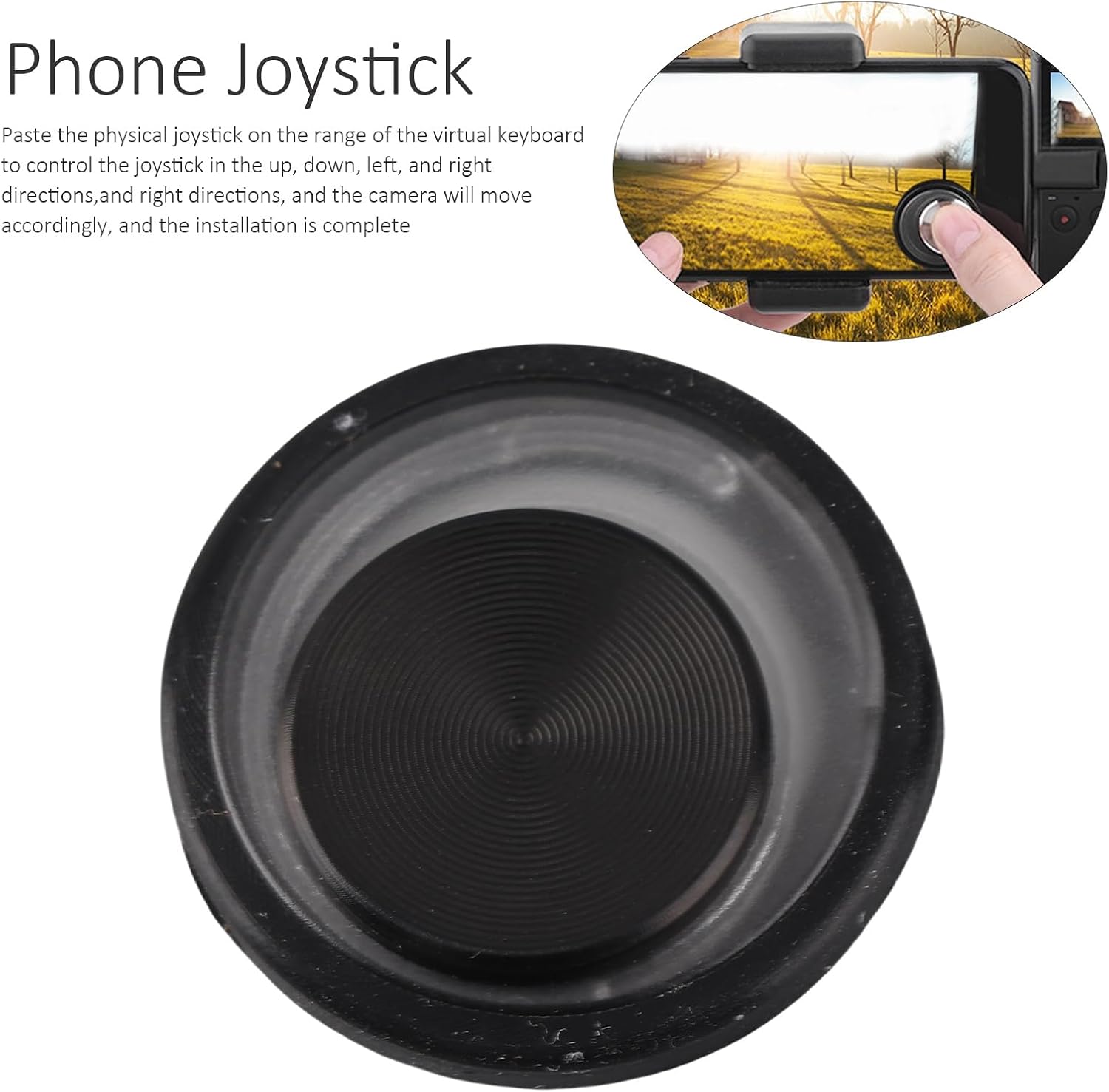 Round Game Joystick Controller for Mobile Phone Tablet Charm Metal Controller Universal,Portable Joypad Game Controller Suction Cup Gamepad