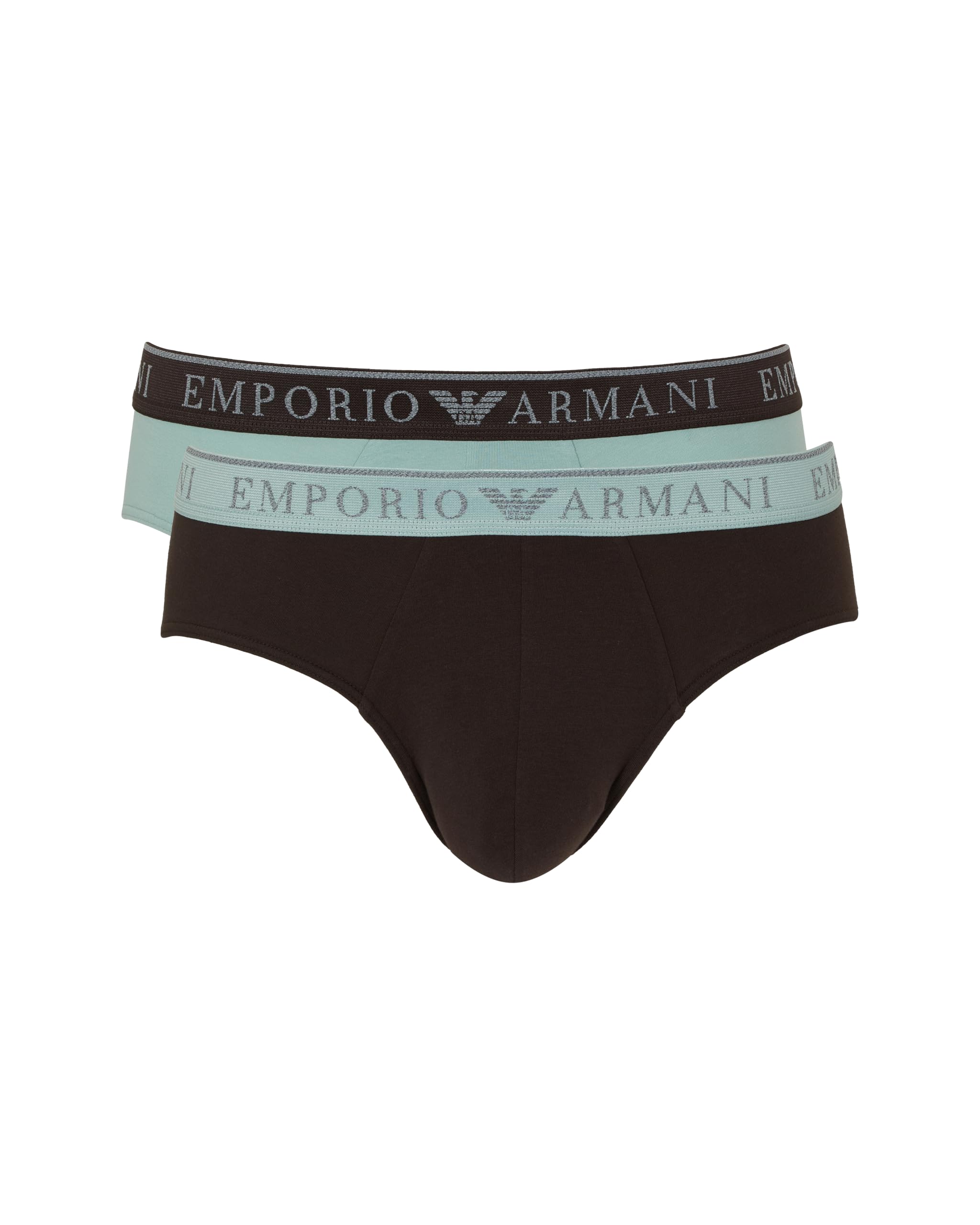 Emporio Armani Man's Endurance 2-Pack Brief Brown L