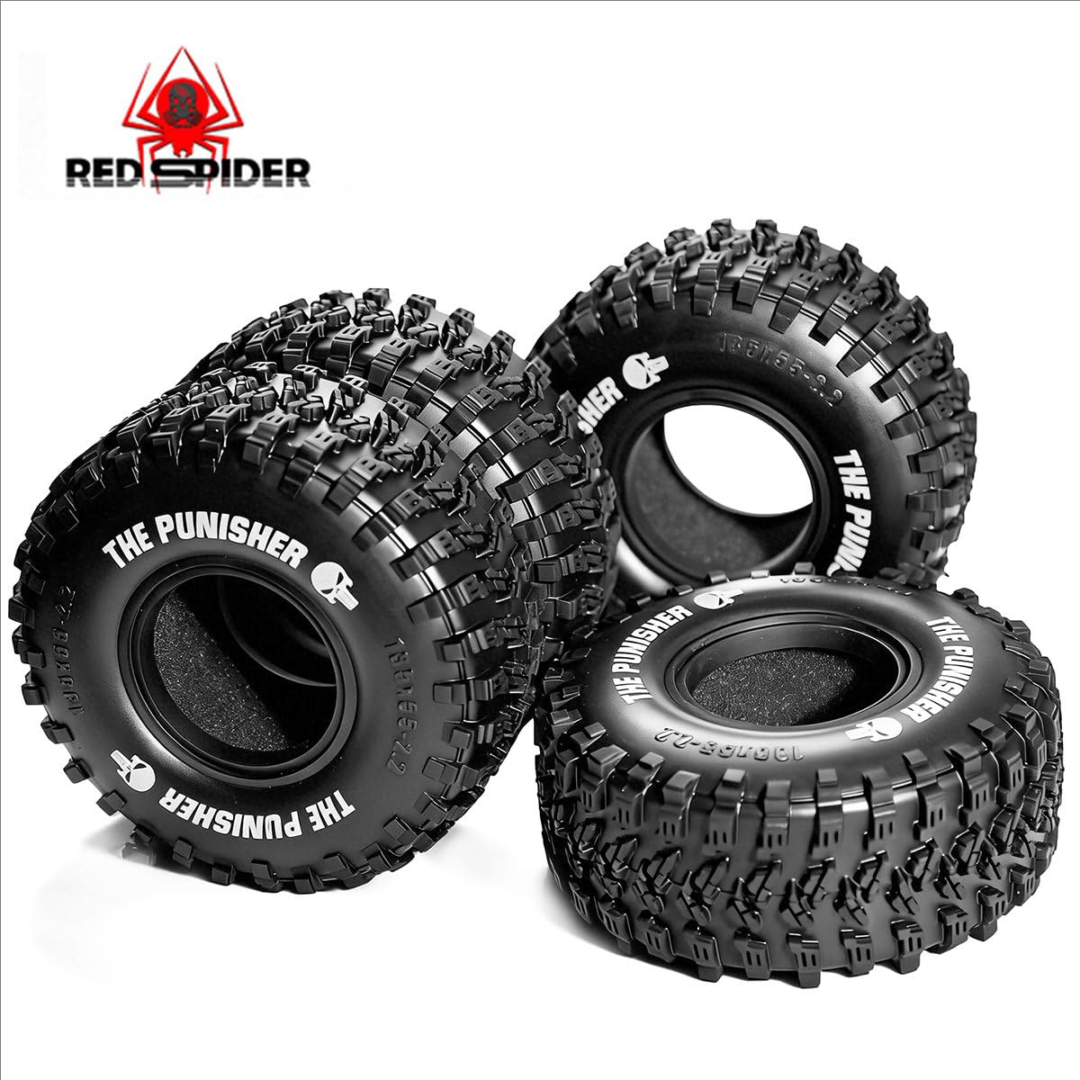 4 szt. 2,2 '' gumowe koła do opon 135 x 55 mm RC części zamienne do 1/8 MJX CROSSRC X3 YIKONG YK4082 AXIAL AXP8 Crawler RC Car