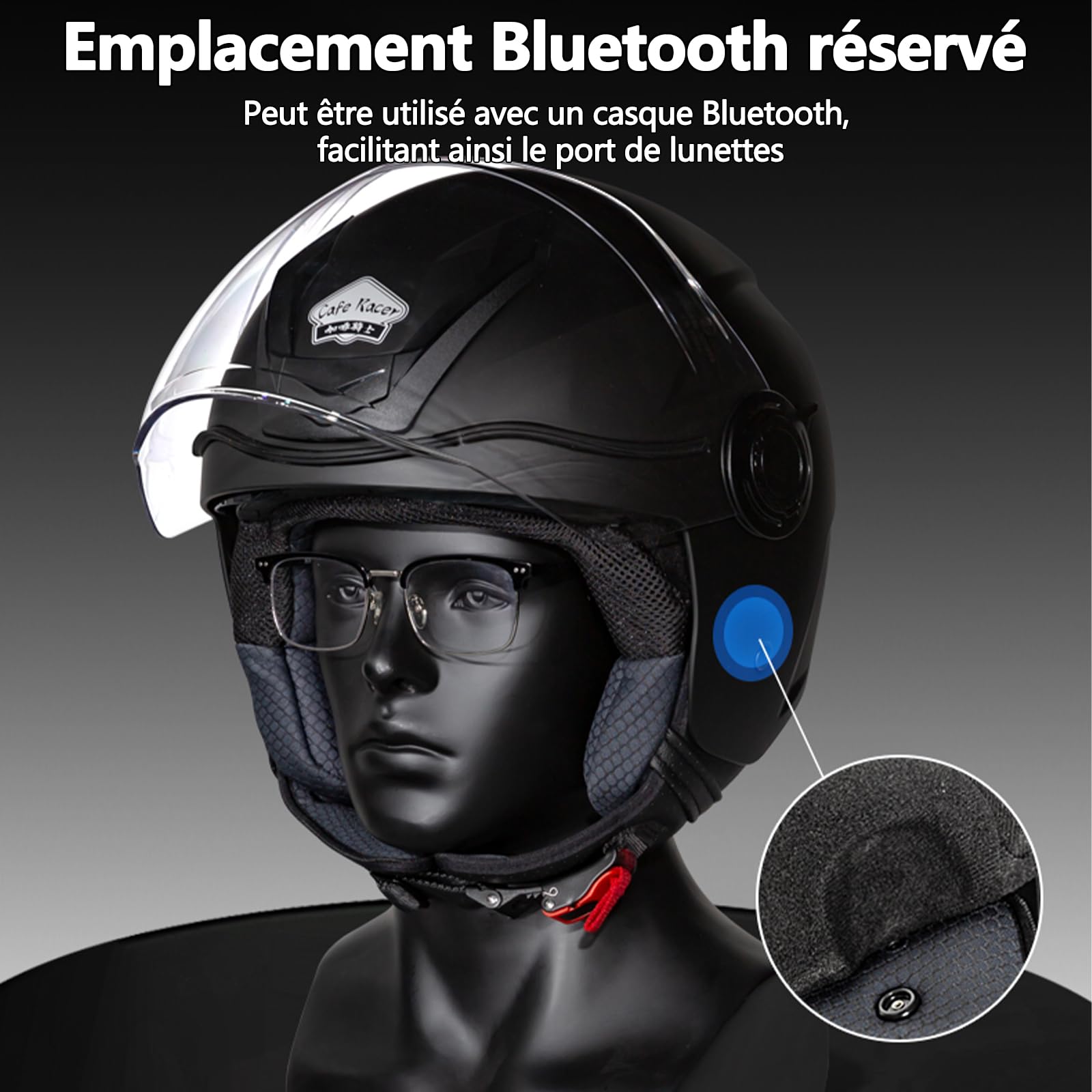 Casque à réaction avec Double visière, adapté aux Scooters, aux Jets et aux cyclomoteurs, certifié ECE 22.06, répond aux Normes de sécurité routière