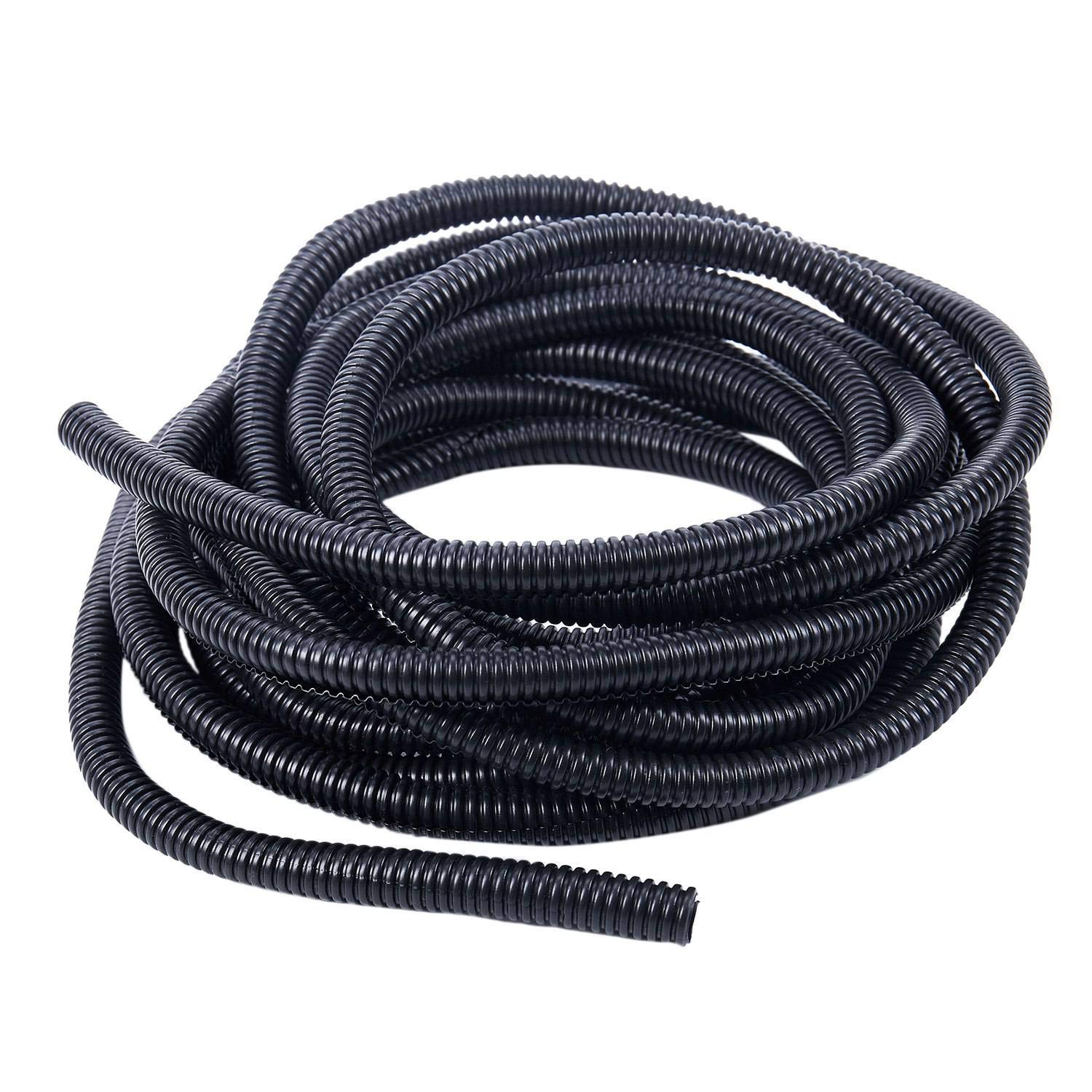 Luntus20 Ft Split Wire Loom Conduit Polyethylene Tubing Black Color Sleeve Tube 10mm？Inner？Diameter