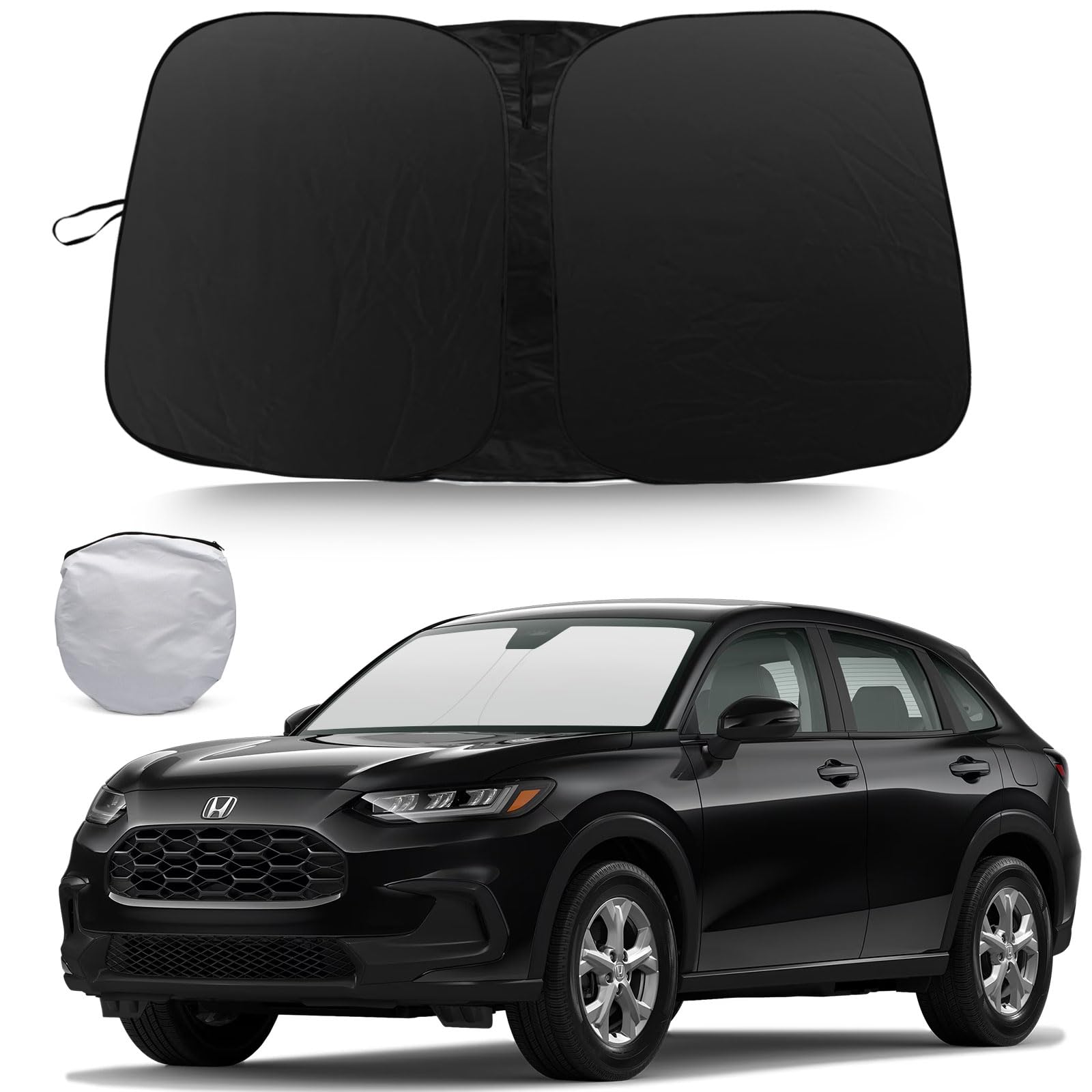 Windshield Sun Shade for Honda HR-V 2023-2025 - Custom Fit Foldable Front Window Sunshade Sun Visor Protector Block UV Rays Keep Your Car Cooler