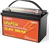 sanfou 12v100ah lifepo4 battery 1280wh lithium battery with 100a bms low temperature protection 5000-15000 times car batteries support 4s4p perfect as a power source for motorhomes camping