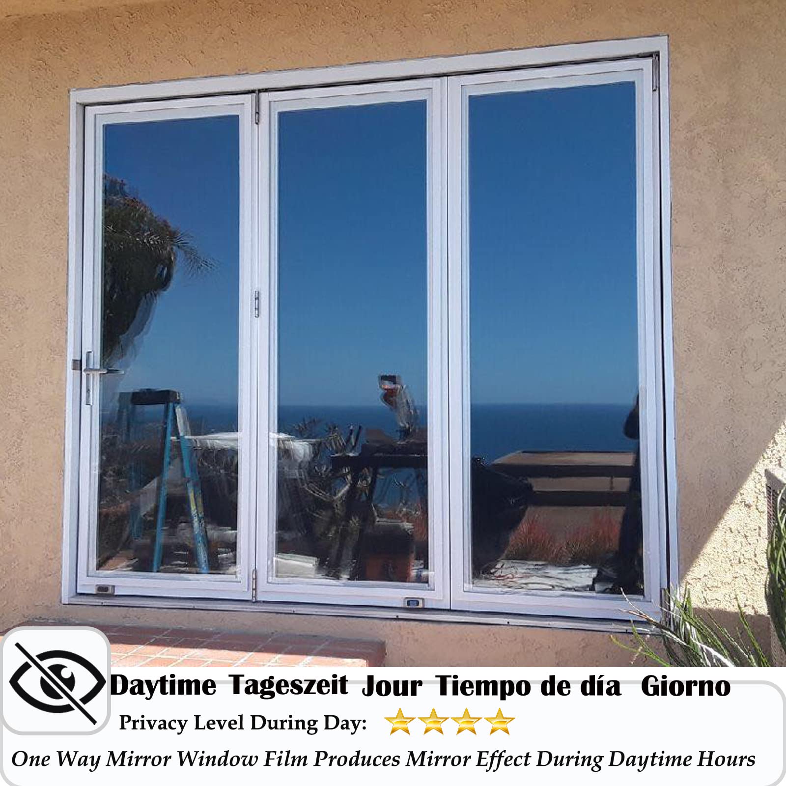 Zindoo Window Film Privacy One Way Clear, Reflective Window Film - Image 4