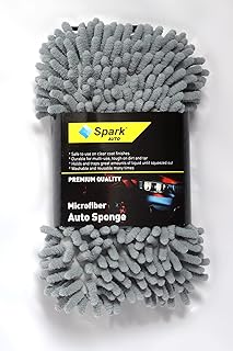 Spark 7040 Mikrofiber Şönil Oto Temizlik & Yıkama ve Kurulama Süngeri 8x23 cm. GRİ