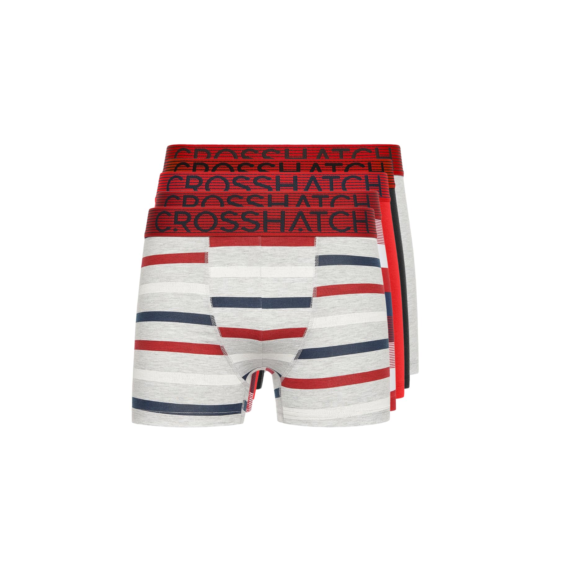 Crosshatch Men's Dipper-Red Boxers Shorts (5 Pack) Dipper Multipack Underwear Gift Set Colour Trunk Boxers(S/Dipper-Red)