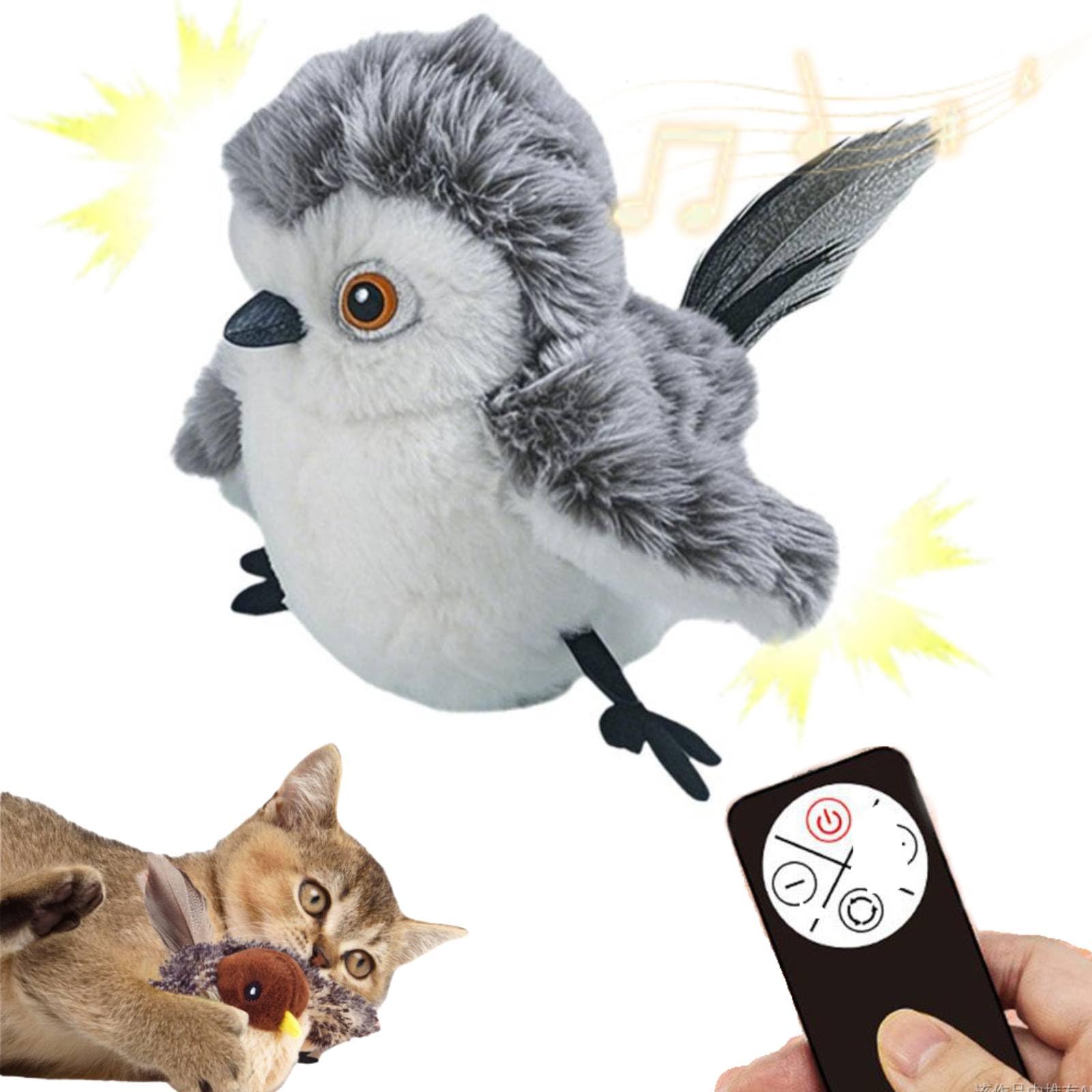 Jouet pour chat oiseau volant contre l'ennui et le manque d'exercice