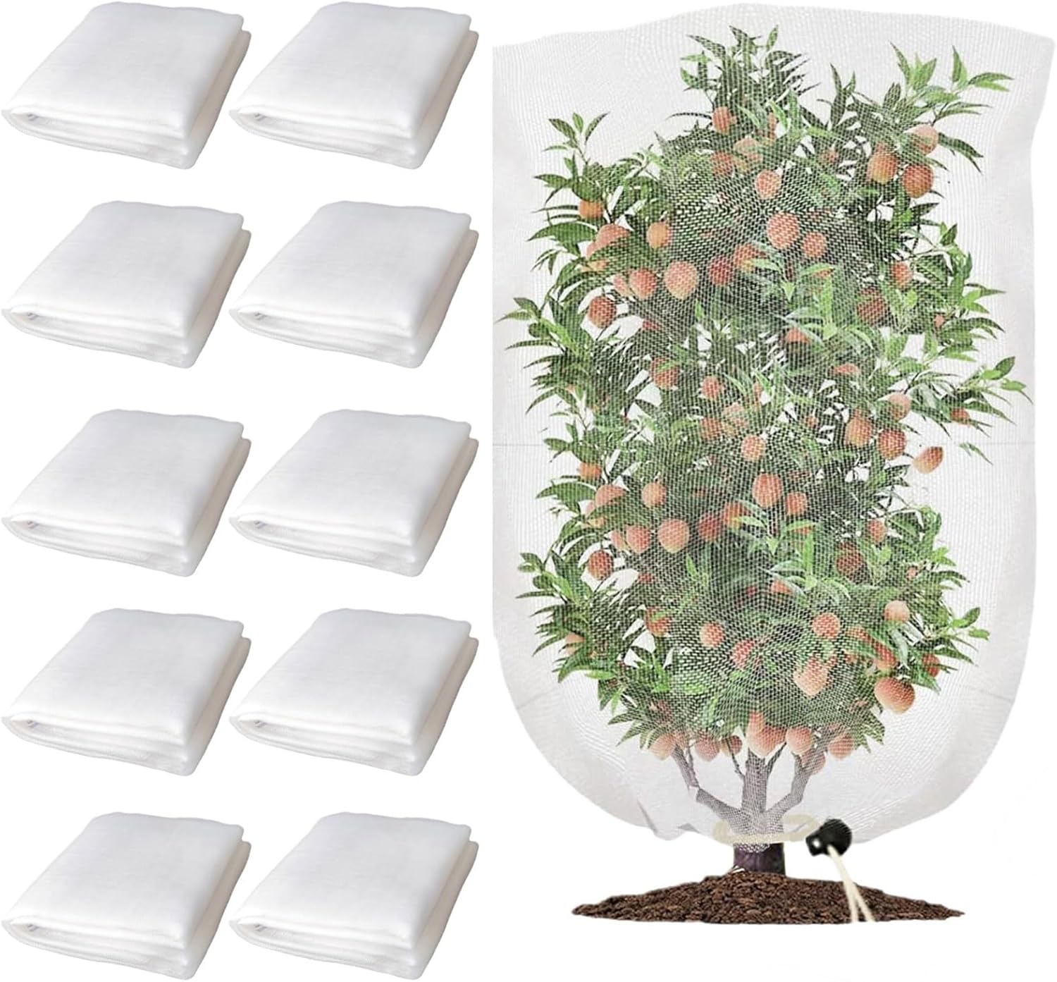 10pack Wormed Barrier Net Large Fruits Tree Cover For Greenhouses Plant Protecting And Agricultural Wormed Control Multipurpose Gardening