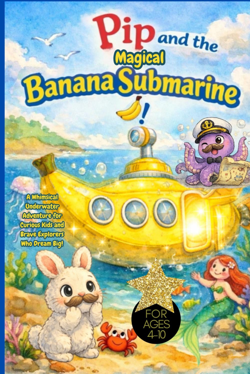 Pip and the Magical Banana Submarine!: A Whimsical Underwater Adventure for Curious Kids and Brave Explorers Who Dream Big! For Ages 4-10, bedtime story, ocean fantasy adventure, rabbit lovers