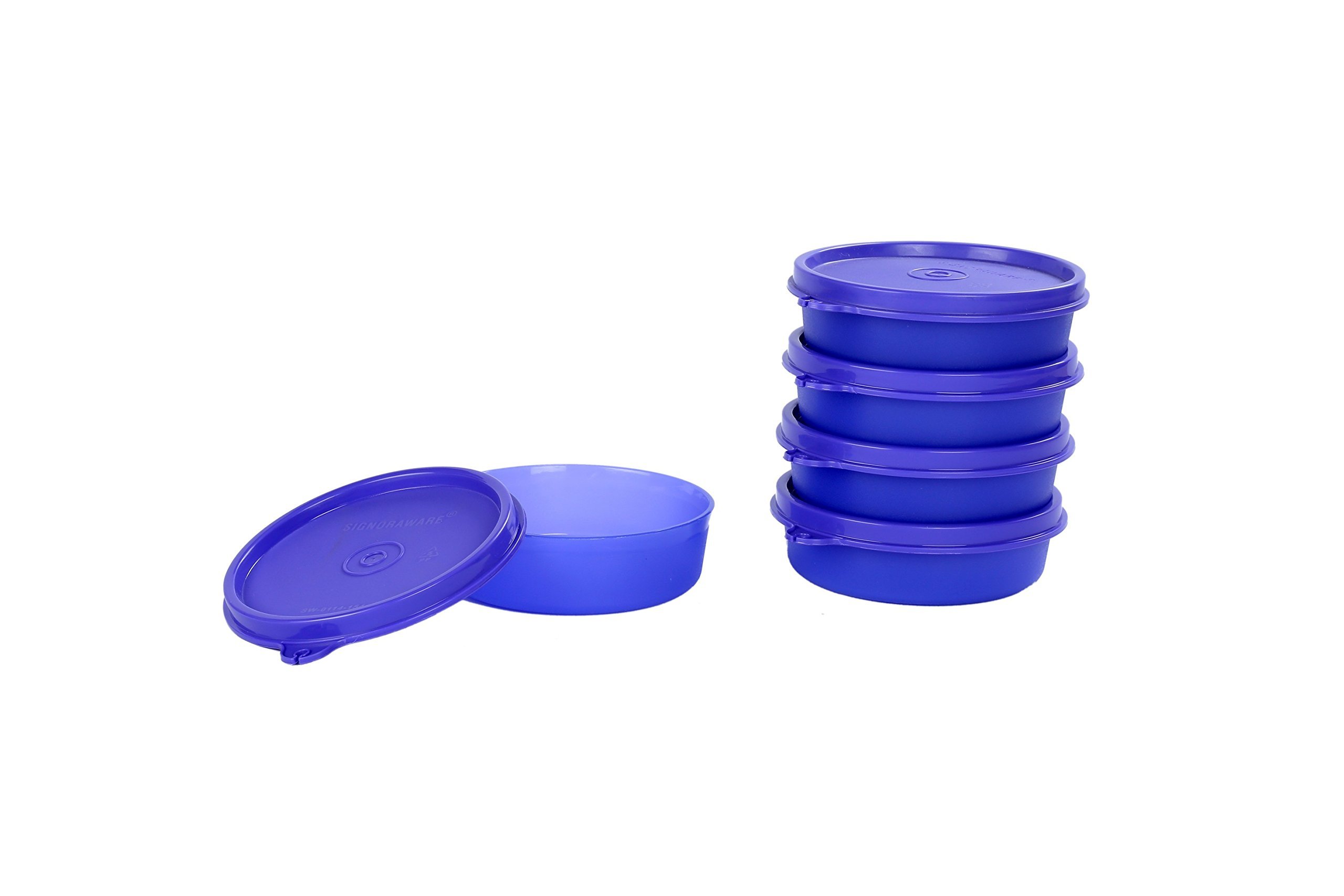 Signoraware Executive Round Small Plastic Container Set, 180ml, Set of 5, Deep Violet (B014R9MPKM) Amazon Price History, Amazon Price Tracker