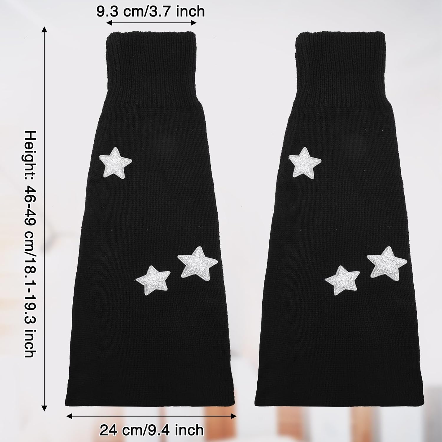 Leg Warmers for Women Girls 3 Pairs Y2k Knit Leg Warmer Winter with Sequin, Kawaii Long Knit Socks Goth Harajuku Y2k Accessories - Image 2