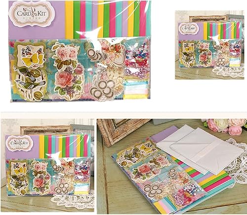 Miniatura 5 de Gigicloud Kit de tarjetas de papel, kit de tarjetas de felicitación hechas a mano, juego de materiales para hacer tarjetas, juego de tarjetas
