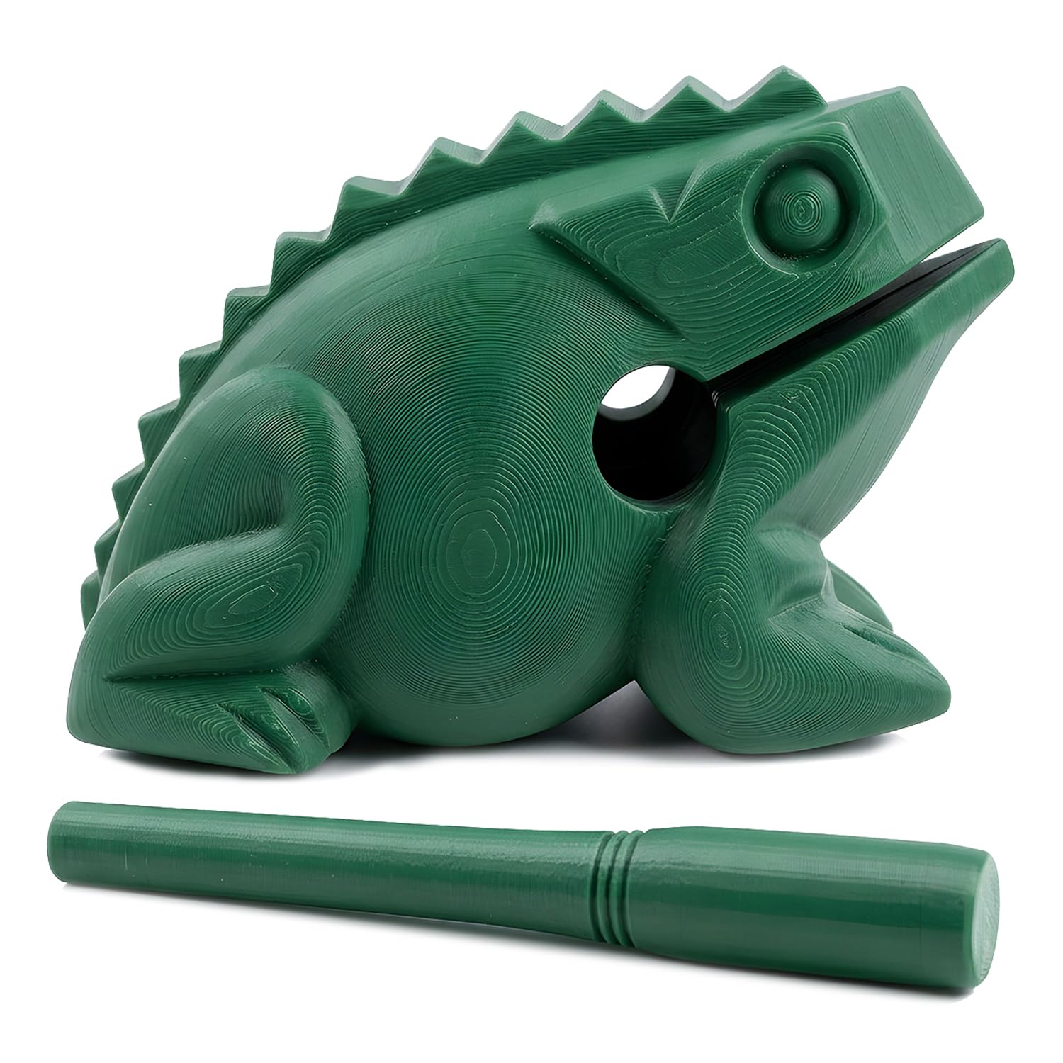 3D Printed Frog Percussion Instrument with Striker - Guiro Frog