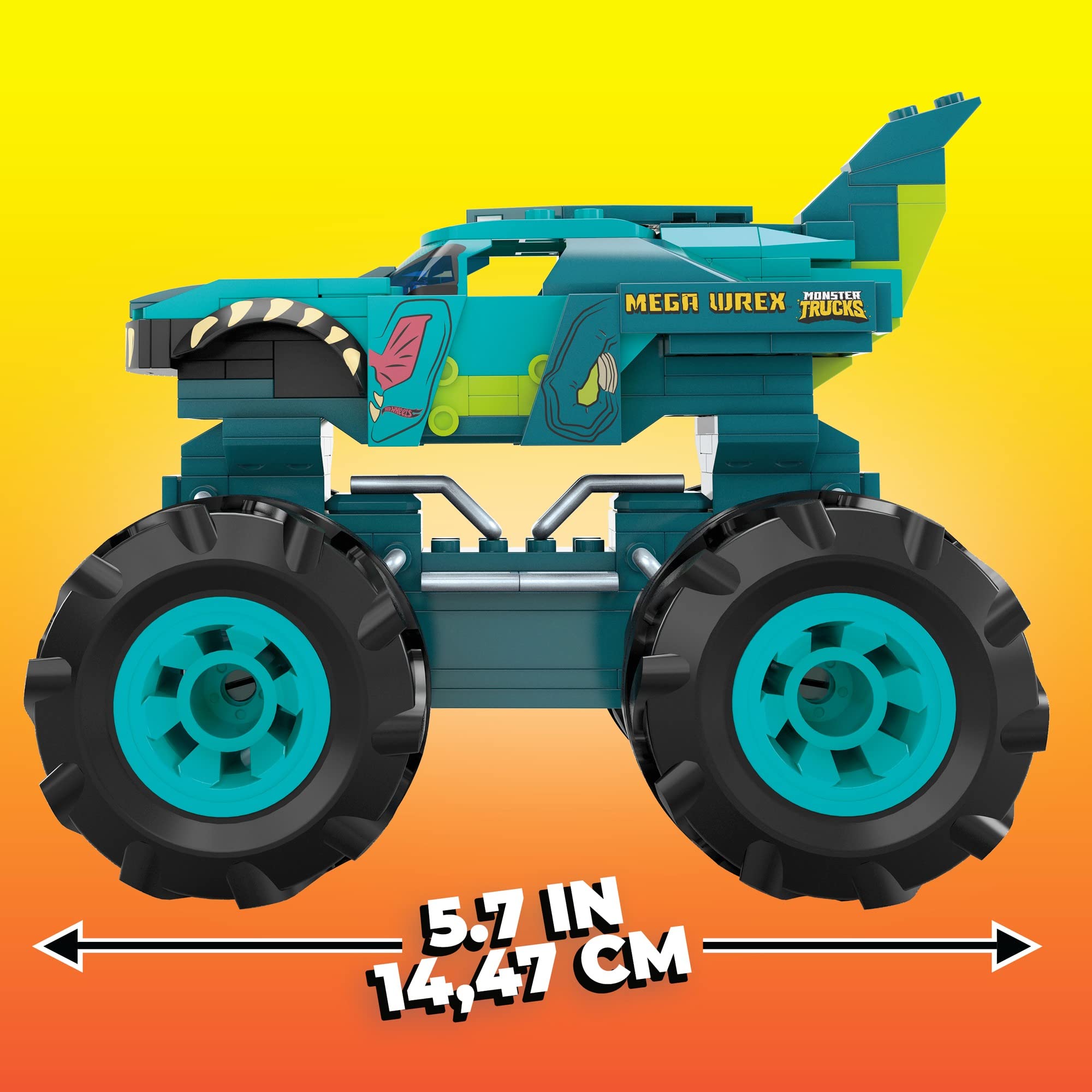 MEGA HDJ95 - Mega Wrex Monster TruckBausatz, Bauspielzeug für Kinder ab 5 Jahren