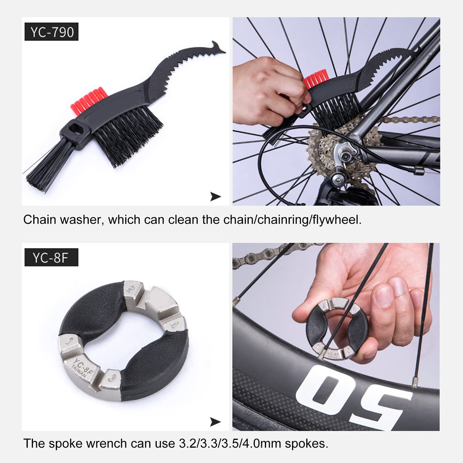 Kit Bici, Kit Professionale Completo di Attrezzi per la Riparazione di Biciclette Sicuro affidabile Risparmio energetico di Lunga Durata per la Riparazione per la Manutenzione della casa