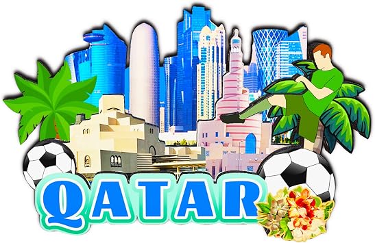 Qatar Fridge Magnet 3D Classic Wooden Refrigerator Magnets Landmark Handmade Craft Travel Souvenir Gift Collection Decoration -1551