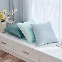 Vista 142 de EMEMA Paquete de 2 fundas de almohada de terciopelo, decorativas, cuadradas, suaves, sólidas, para sofá, dormitorio, silla o automóvil, 18 x 18 Gris