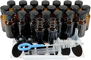 Bioll 15ml Essential Oil Bottles (24 Pack, Amber Glass)
