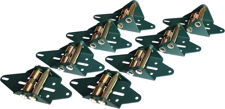 Green Hinge System 5P/2C | Garage Door Hinges | 5 Panel 2-Car Custom Kit | Height 5 Panels | Width 2-Car Wide 12-20 Wide | Weather Sealing | 12-Gauge HD Steel | Made in USA | GarageDoorProject