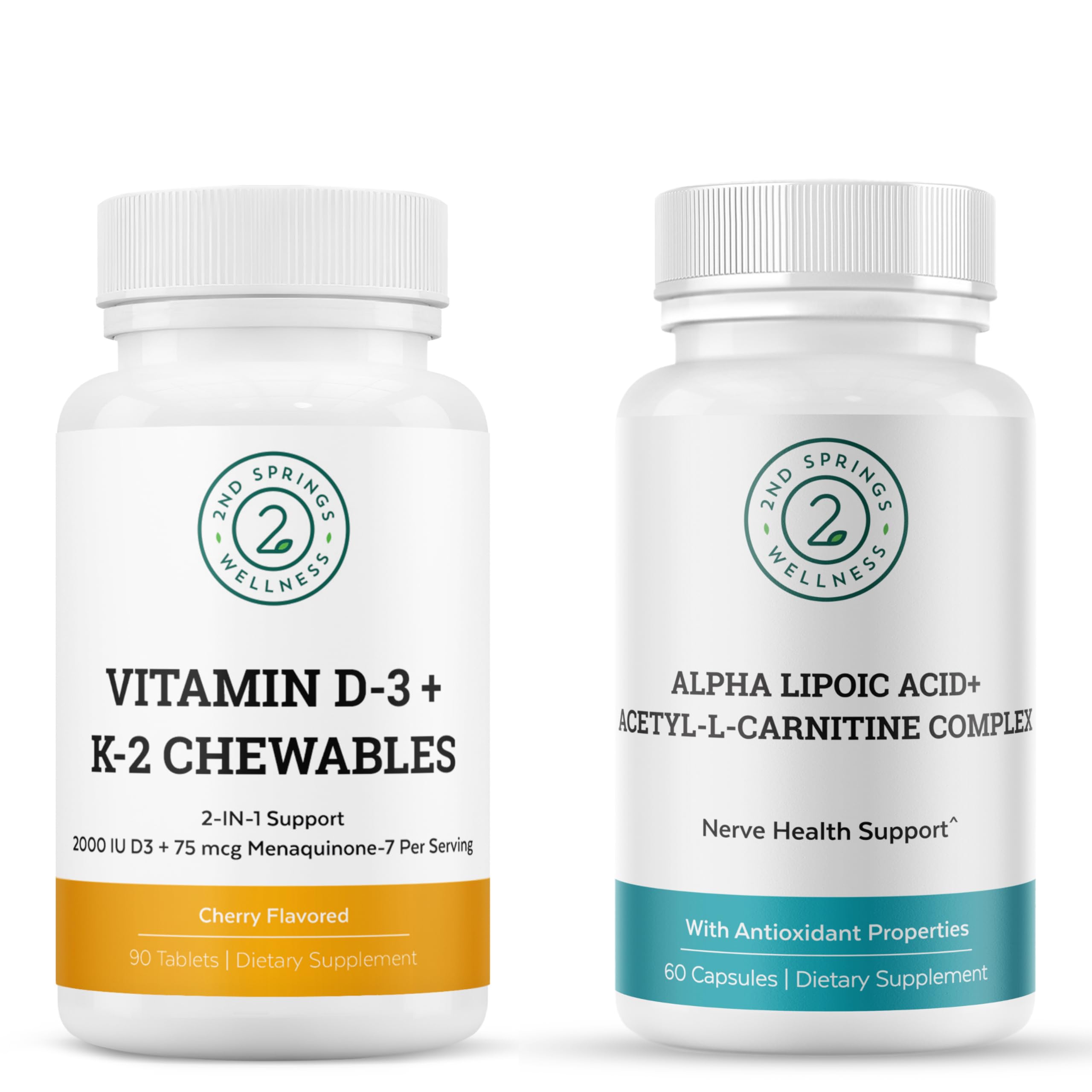 ALA &amp; ALC Complex + Vitamin D3 K2 Bundle | Energy, Metabolism, Cognitive Support, Bone Strength, Immune Health &amp; Daily Wellness