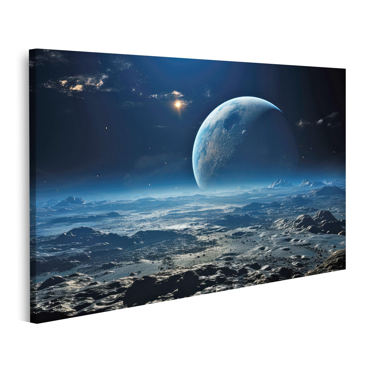 islandburner Cuadro sobre lienzo Tierra como superficie de la luna imágenes murales póster