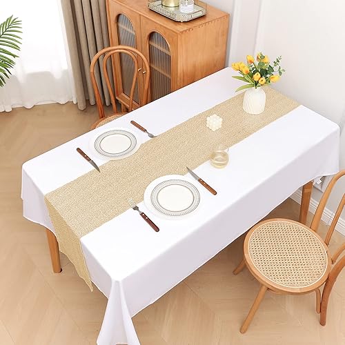 Miniatura 9 de Sugargirl Paquete de 10 caminos de mesa de lentejuelas de 12 x 72 pulgadas, camino de mesa plateado con purpurina para suministros de fiesta de