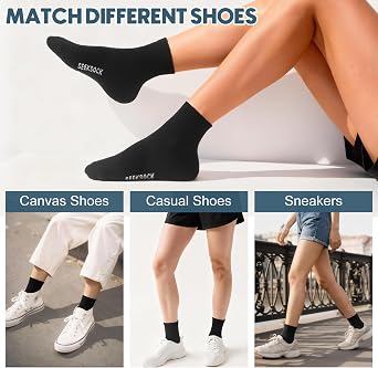 Ankle Socks for Women, Athletic Cotton Quarter Socks