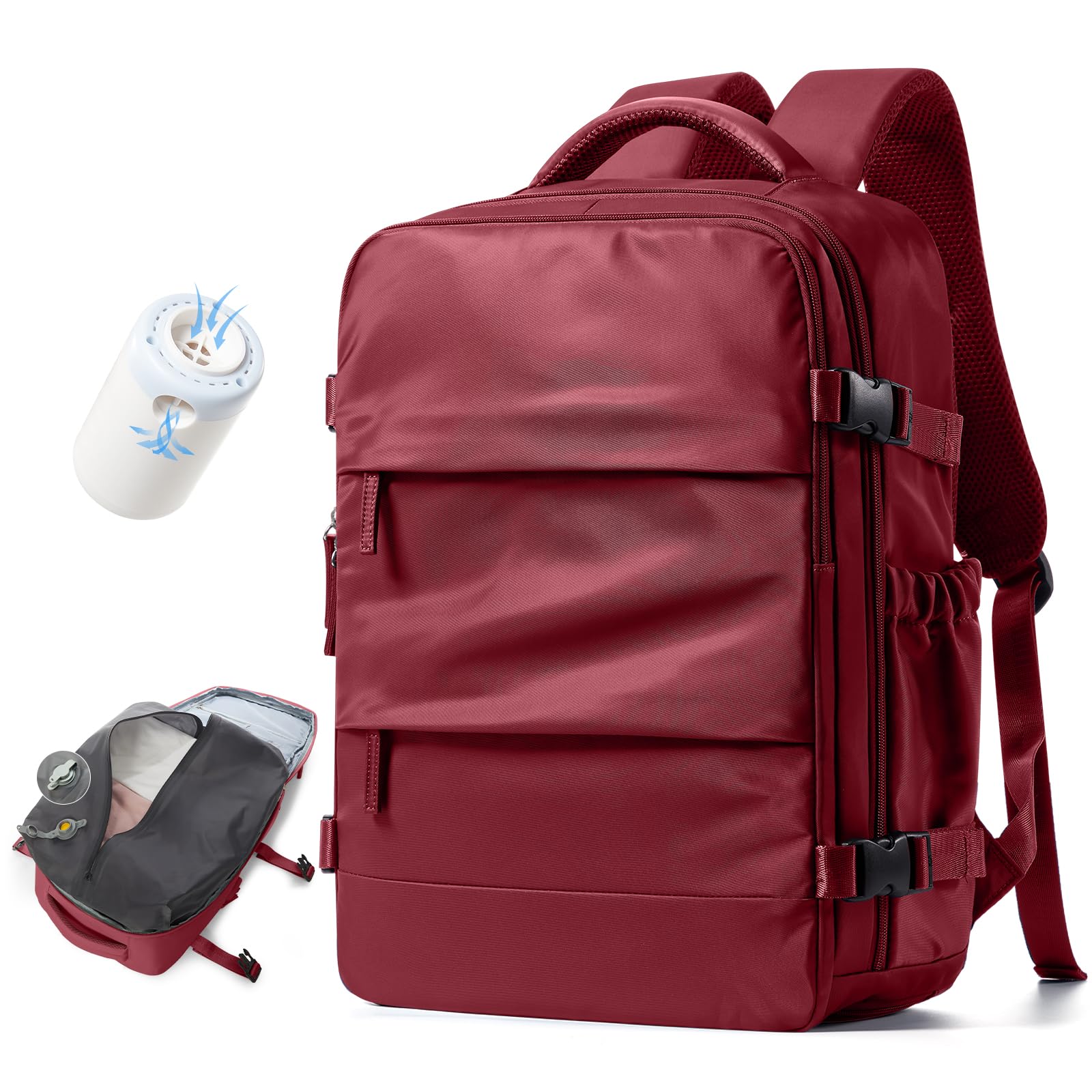 BJLFS Borse da Cabina per Ryanair 40x30x20 Zaino Wizzair Sottovuoto da viaggio 40x20x25 Bagaglio a Mano con compressione sottovuoto,Zaino Easyjet 45x36x20,Zaini Casual per laptop da 14 pollici