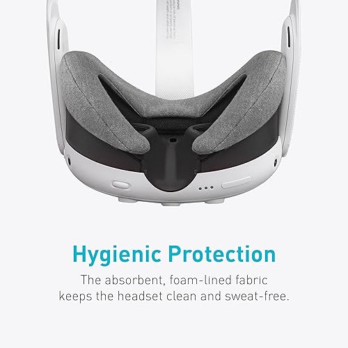 Miniatura 3 de VR Cover for Meta Quest 3 - Washable Hygienic Cotton Cover (Dark Grey, 2 pcs)