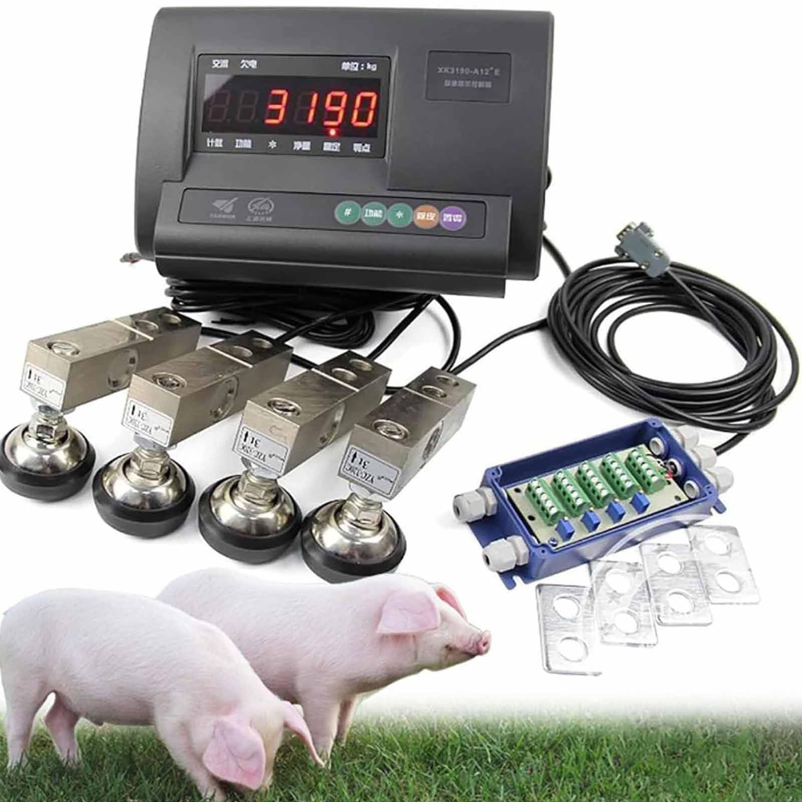 1000 Kg/2000 Kg/3000 Kg/5000 Kg Mit Eingebauter Batterie Bodenwaage Kit Viehwaage Kit Bauen Sie Ihre Eigene Waage Plattform Waage Waage Mit Anzeige Und Wägezelle,5000kg