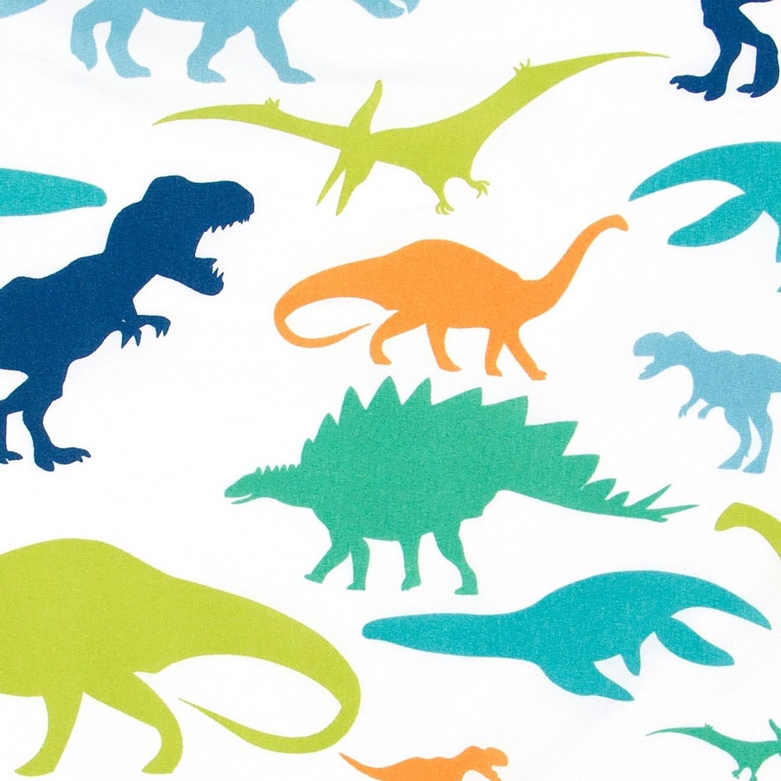 Juego de sábanas de dinosaurio multicolor de 3 piezas para niños y niños, 1 sábana encimera individual y 1 sábana bajera individual, funda de almohada Queen, microfibra cepillada suave, 5