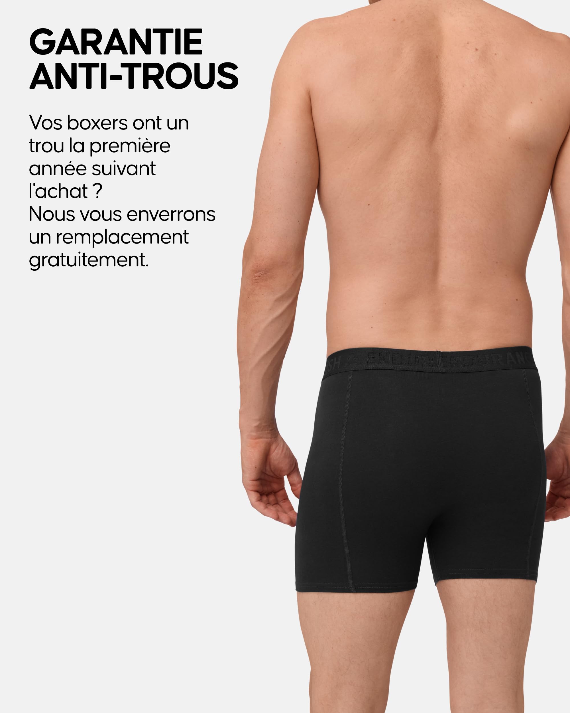 DANISH ENDURANCE Boxers en Coton Bio Ultra Doux et Respirants, Confortables, Caleçons Homme, Lot de 3 ou 6