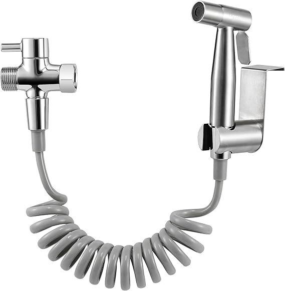 LIVINGbasics Handheld Bidet Sprayer, Stainless Steel Bidet Toilet Water