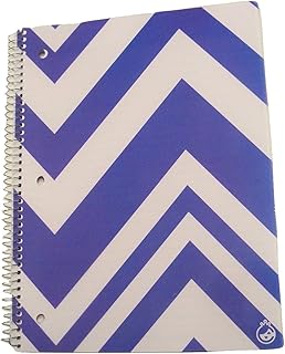 Studio C Carolina Pad College Ruled Spiral Notebook with Textured Poly Overlay Cover ~ You Zig It (Blue; 8â€ x 10.5â€; 80 Sheets, 160 Pages)
