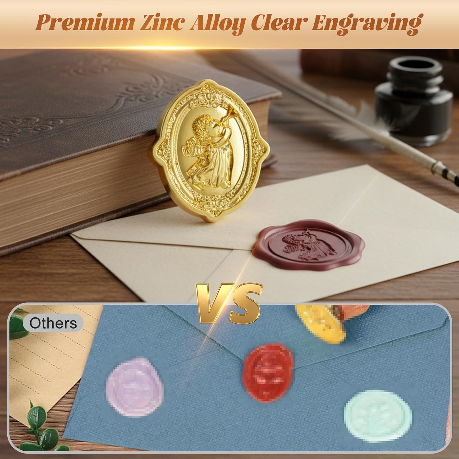 Vintage Wax Seal Stamp Kit, 21Pcs Classic Sealing Wax Stamps with Wooden Handle for Wedding Invitations, Envelopes, Gift Wrapping, Letters and Crafts