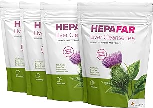 Hepafar Liver Cleanse - herbal tea with milk thistle, green tea, burdock root and dandelion - 4x20 sachets per Sensilab