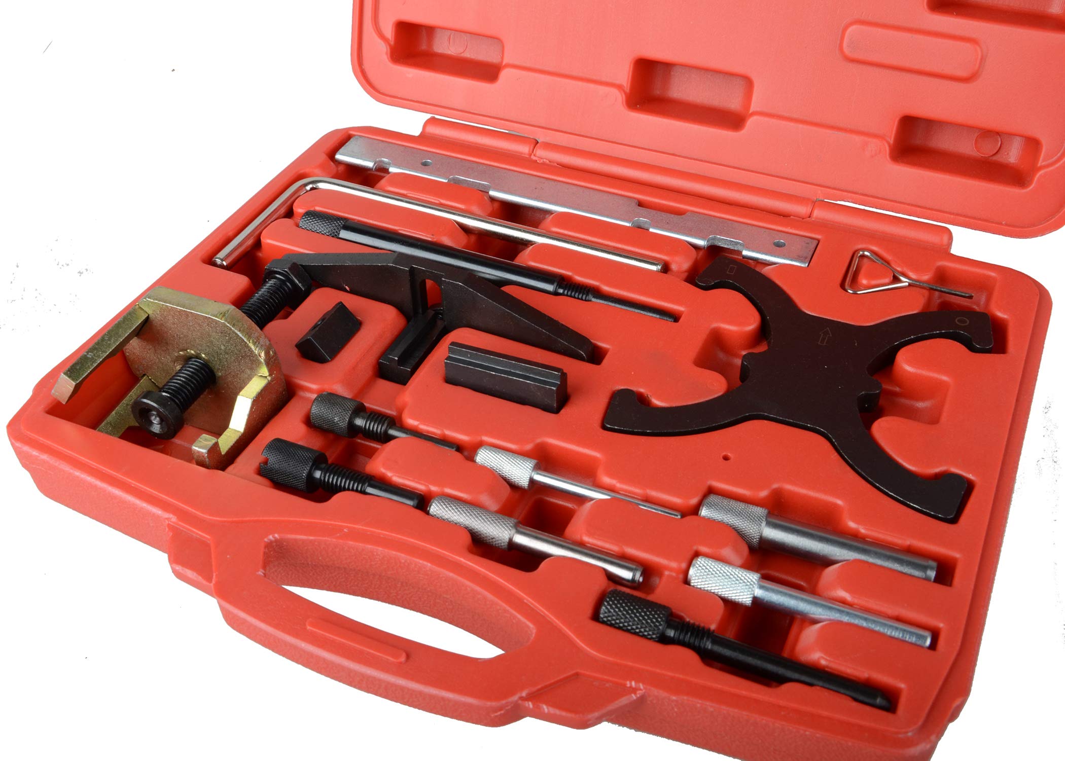 DAYUAN 16Pcs - Kit di attrezzi per la messa in fase del motore compatibile con gli strumenti di bloccaggio dell'albero a camme e del volano per Ford Mazda 1.4 1.6 1.8 2.0 Di/TDCi/TDDi