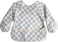 Vista 21 de Mushie - Babero de manga larga para bebé, resistente al agua, ajuste ajustable para edades de 6 a 24 meses