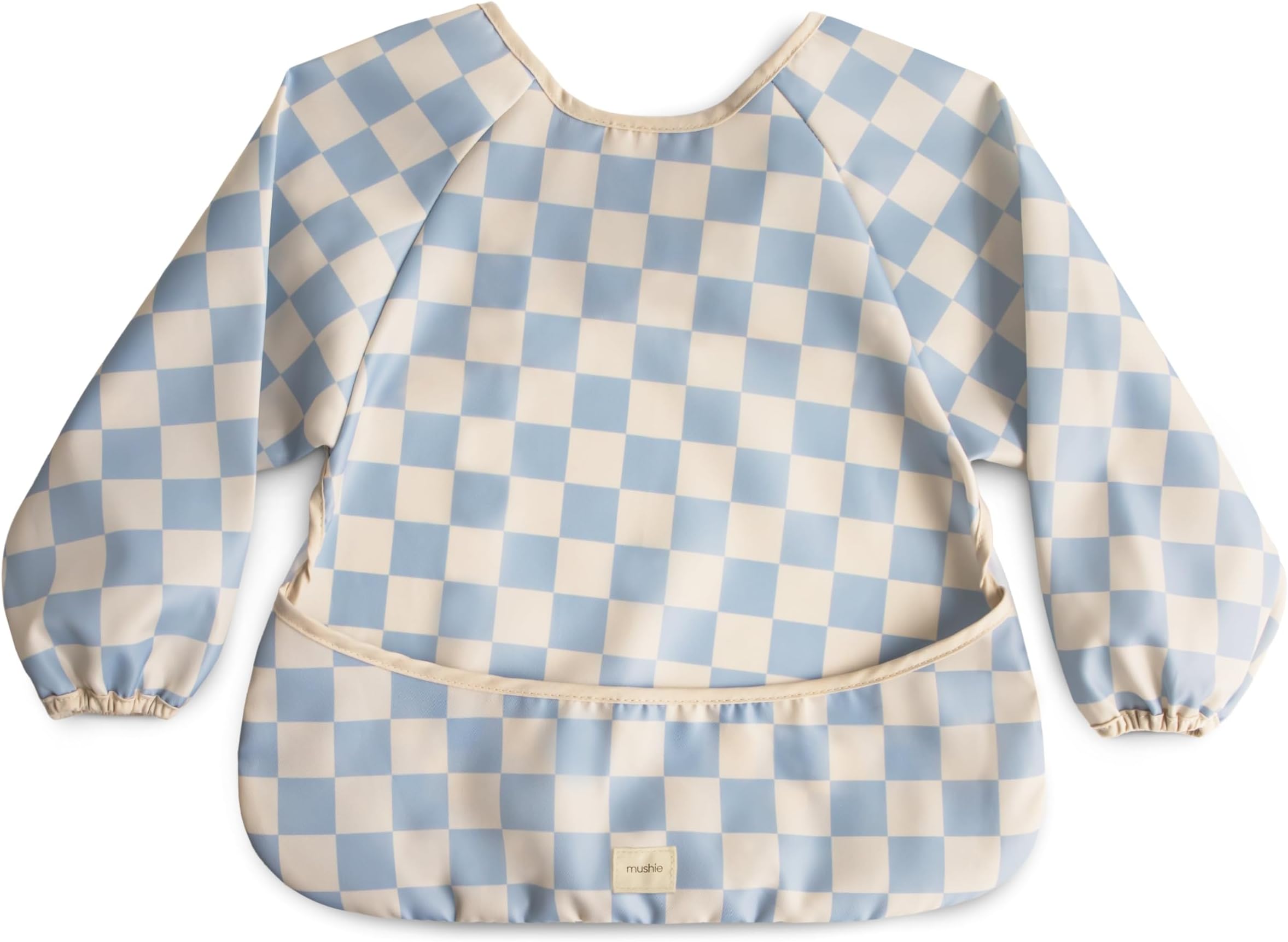 - mushie Long Sleeve Baby Bib | Water Resistant Adjustable Fit for Ages 6-24 Months