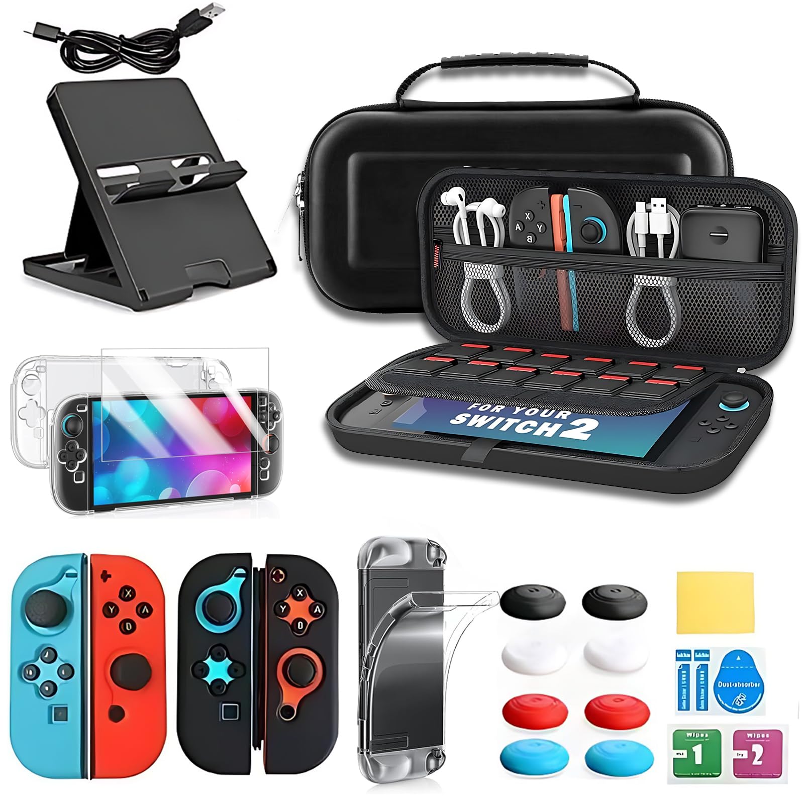 Case para Nintendo Switch 2, 25 em 1 Acessorios para Switch 2