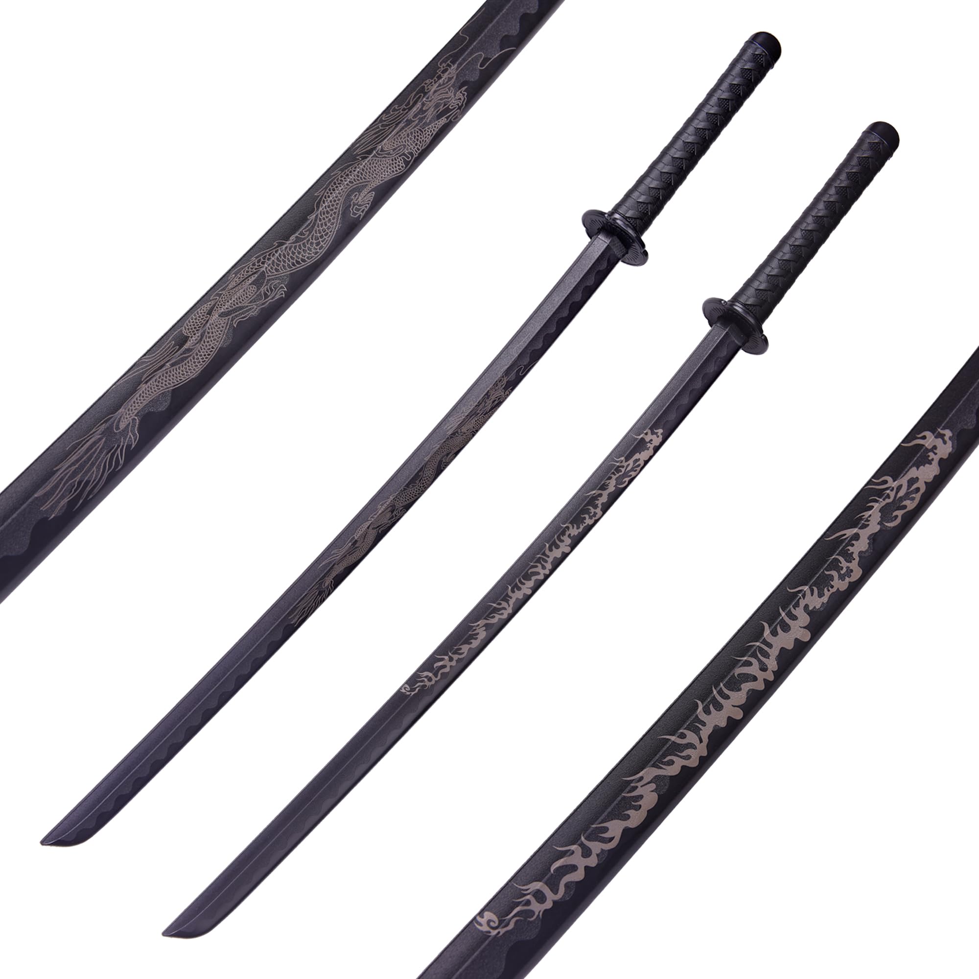 Polypropylene Katana Sword - Japanese Training Samurai Sword, Blunt Longsword, Martial Arts Practice Katana for Men and Women, Cosplay Sword, Safe, Easy, Fun, Durable
